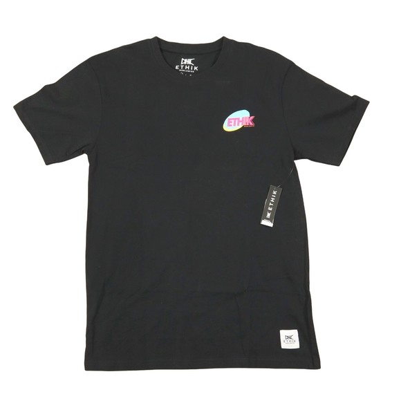 ETHIK WORLDWIDE t-shirt / black  / short sleeve / graphic ethik tee/ medium size - Picture 1 of 5